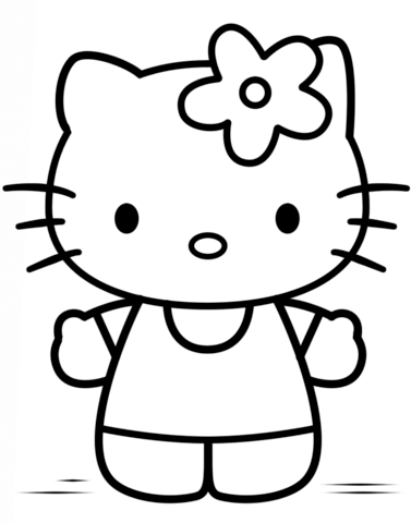 Hello Kitty Coloring Page